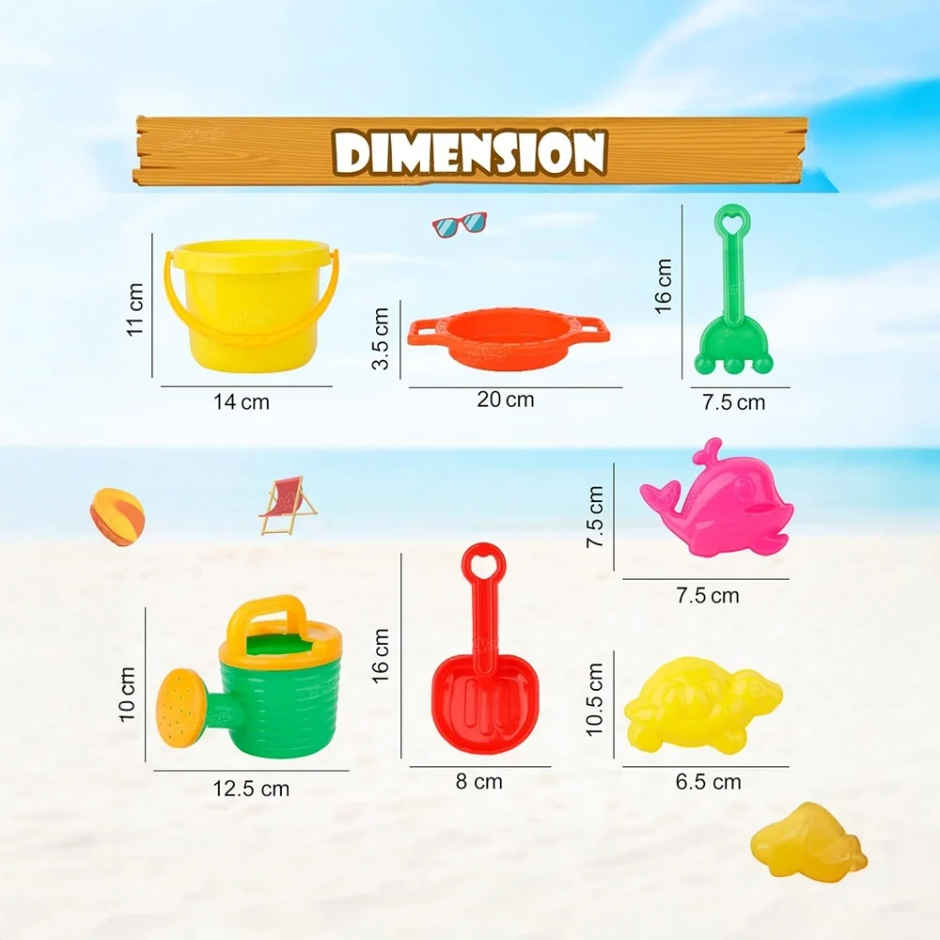 Fablue Castle Building Plastic Beach Toy Set for Kids | Creative Activity Playset Toys