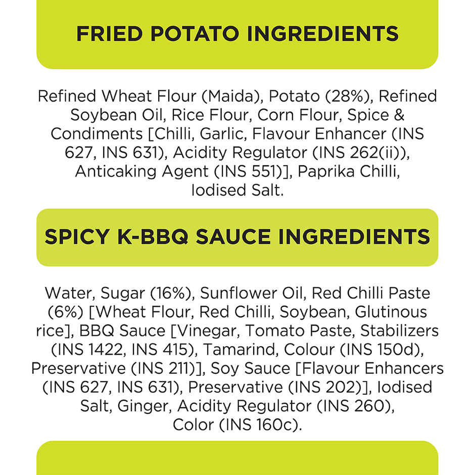 Prasuma Korean Fried Potato - Spicy K-Bbq(275gms) & Prasuma Pizza Minis - Paneer Tikka(180gms) Combo