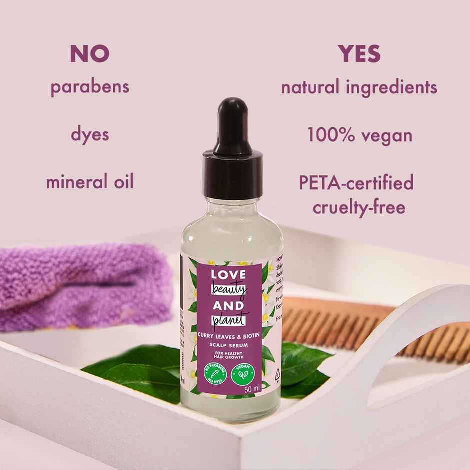 Love Beauty & Planet Curry Leaves & Vegan Biotin Hair Growth Scalp Serum