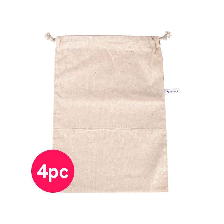 Homez it Cotton Fridge Bag | Large | Packet- pack of 4