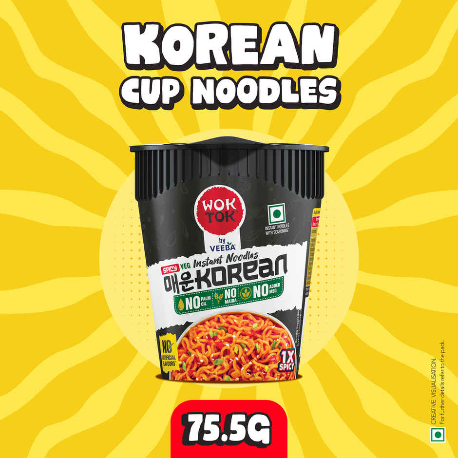 Wok Tok by Veeba Instant Cup Noodles Spicy Korean Combo