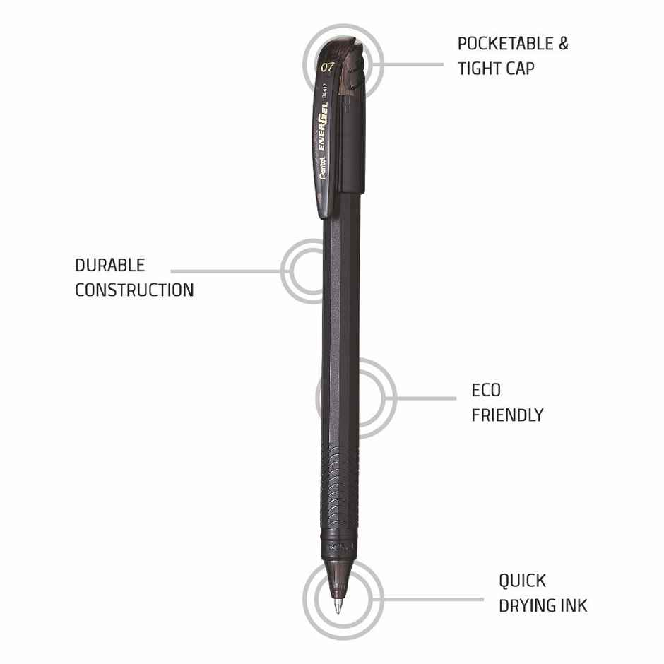 Pentel BL417 Energel Blister Ink Blue Black