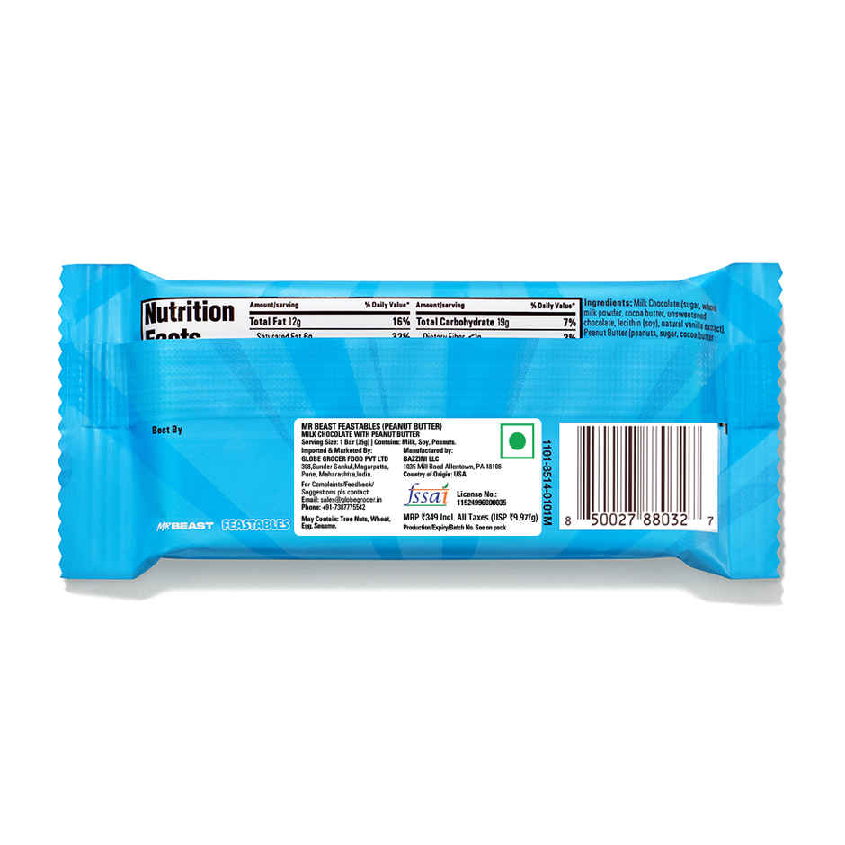 Mr Beast Feastables Peanut Butter Chocolate