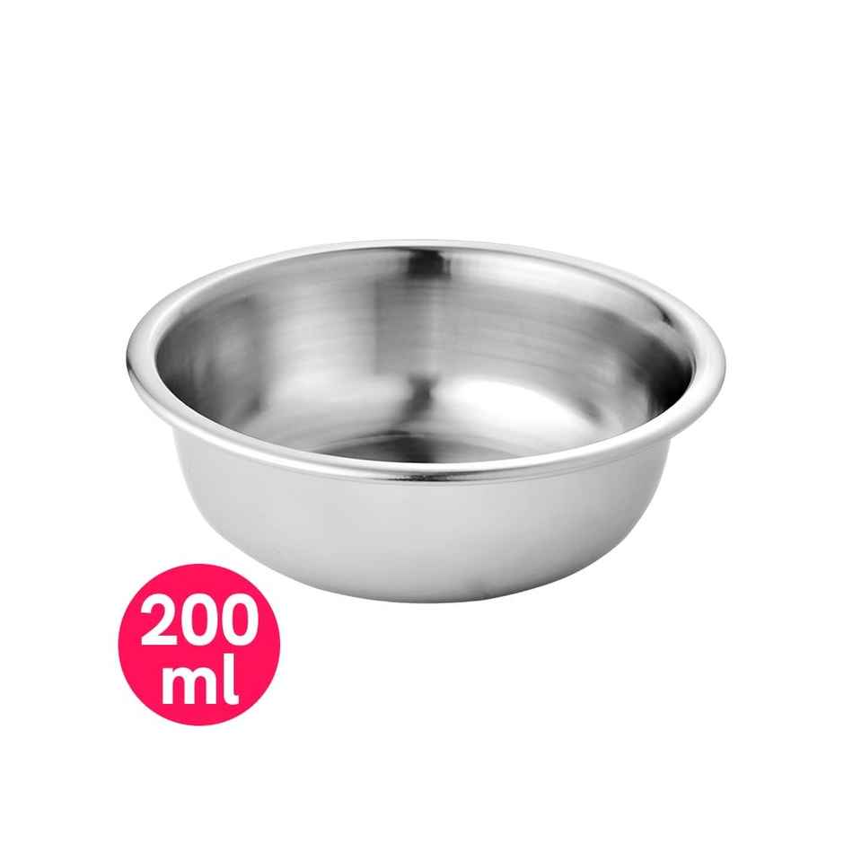 Vinayak Allure Mini Stainless Steel Bowl (200 ml, Silver)
