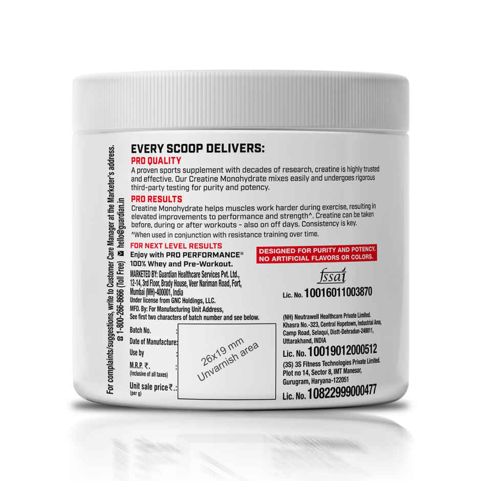 GNC Creatine Monohydrate With Free Shaker
