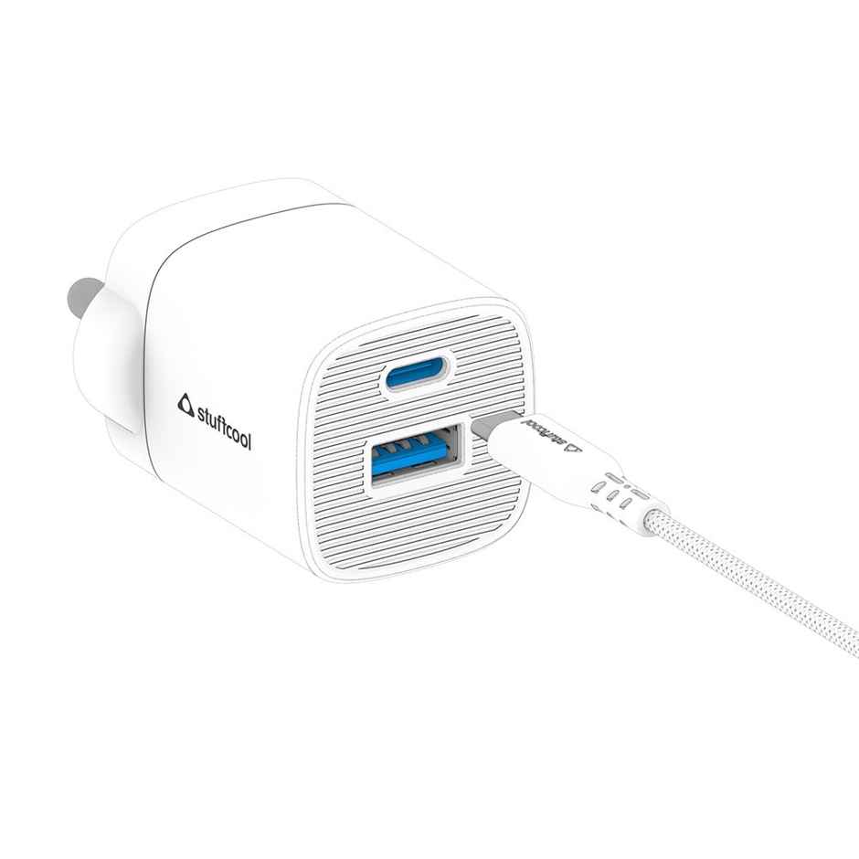 Stuffcool Nuevo 25W Dual Port Wall Charger For Super Fast Charging Samsungs Pixels Iphones