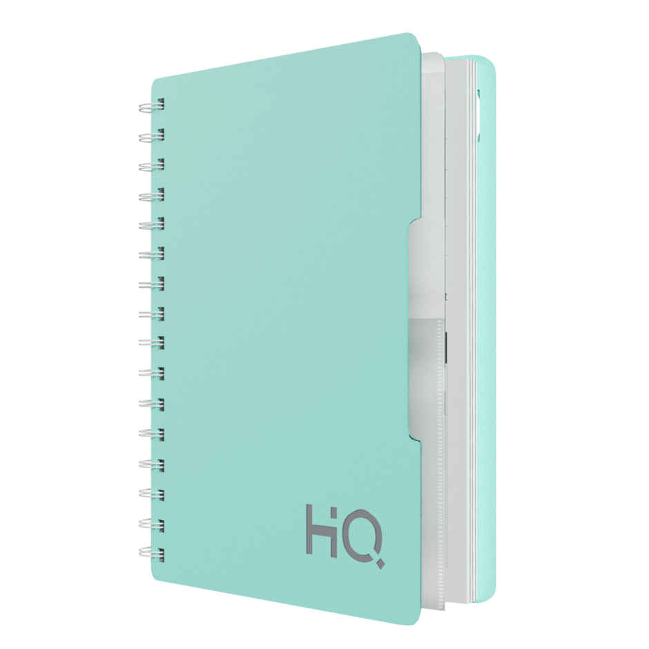 Navneet HQ | Single Subject Book - Mint Green with PP cover Single Line 14.8 cm x 21 cm | 160 Pages