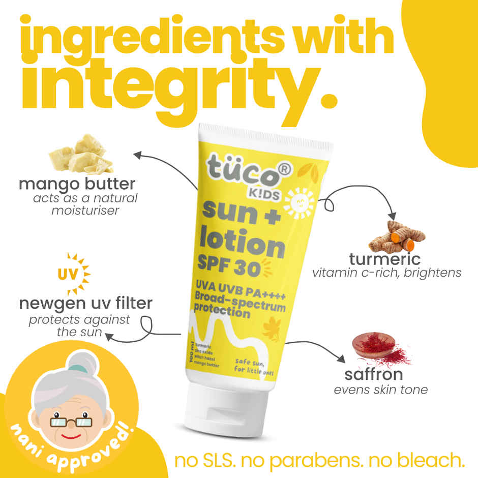 Tuco Kids Suncreen + Bodylotion SPF 30 PA++++ UVA UVB Broadspectrum Protection