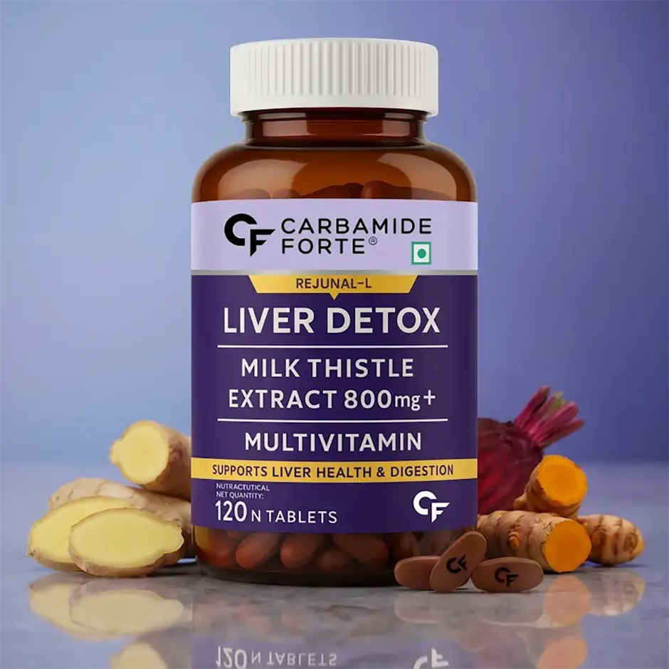 Carbamide Forte Liver Detox Supplement with Milk Thistle | 800mg Milk Thistle Extract (30:1) 120 tab