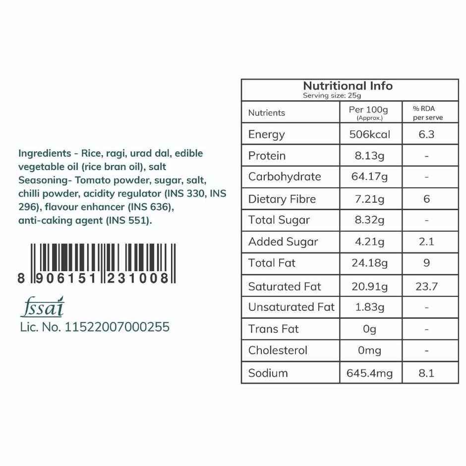 Snackible Tomato Dosa Khakra | Millet Snack Combo