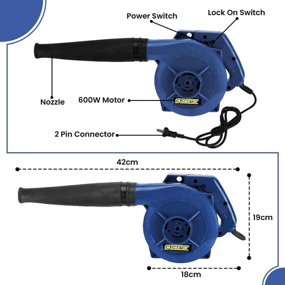Cheston Blue Electric Air Blower 500W Heavy Duty