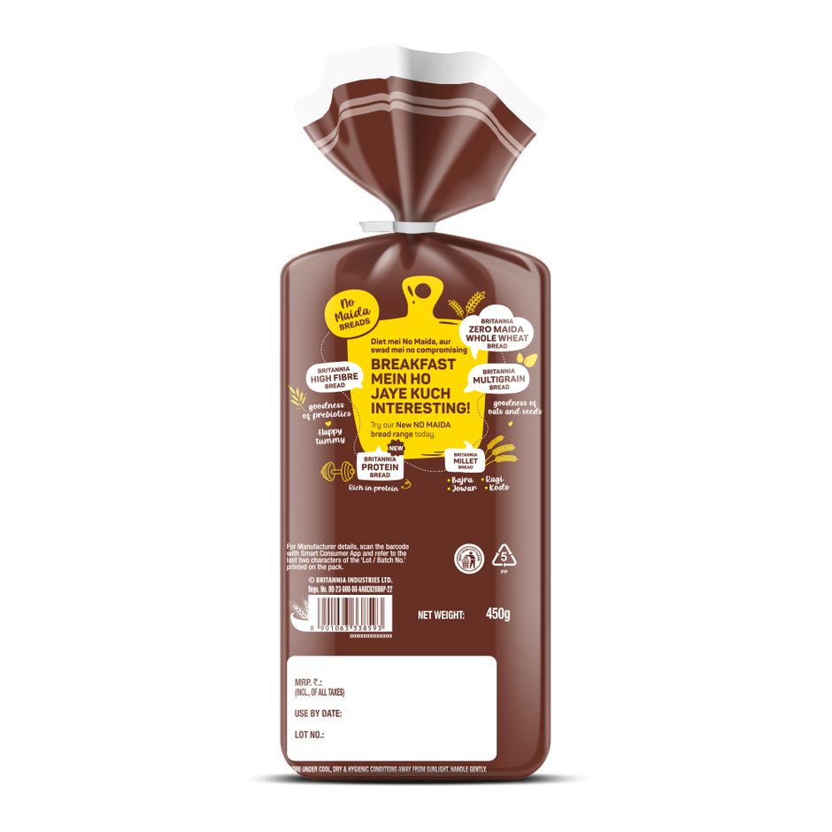 Britannia Pure Whole Wheat Bread (No Maida)