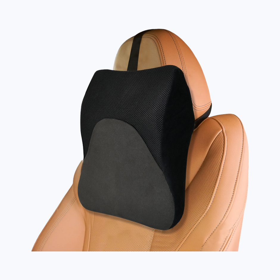 Trajectory Memory Foam Coccyx Seat Cushion For Tailbone Pain | Office Chair & Car Seat Pillow (1pc) & Trajectory Car Headrest Pillow In Memory Foam For Orthopedic | Neck Pain Pillow (1pc) Combo