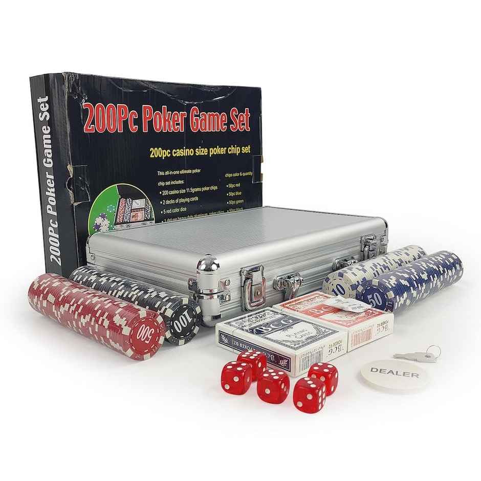 ABK Professional 200 Piece Poker Chip Set with Aluminium Carry Case