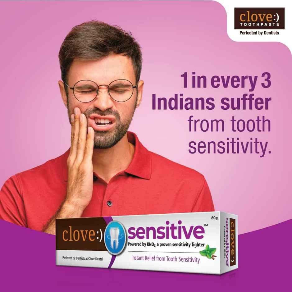 Clove Sensitive Toothpaste with Anti-Sensitivity & Fluoride Formulation