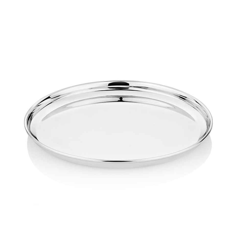 Bhalaria Stainless Steel Heavy Gauge Dinner Plate | Mirror Finish | 24 Cm Dia