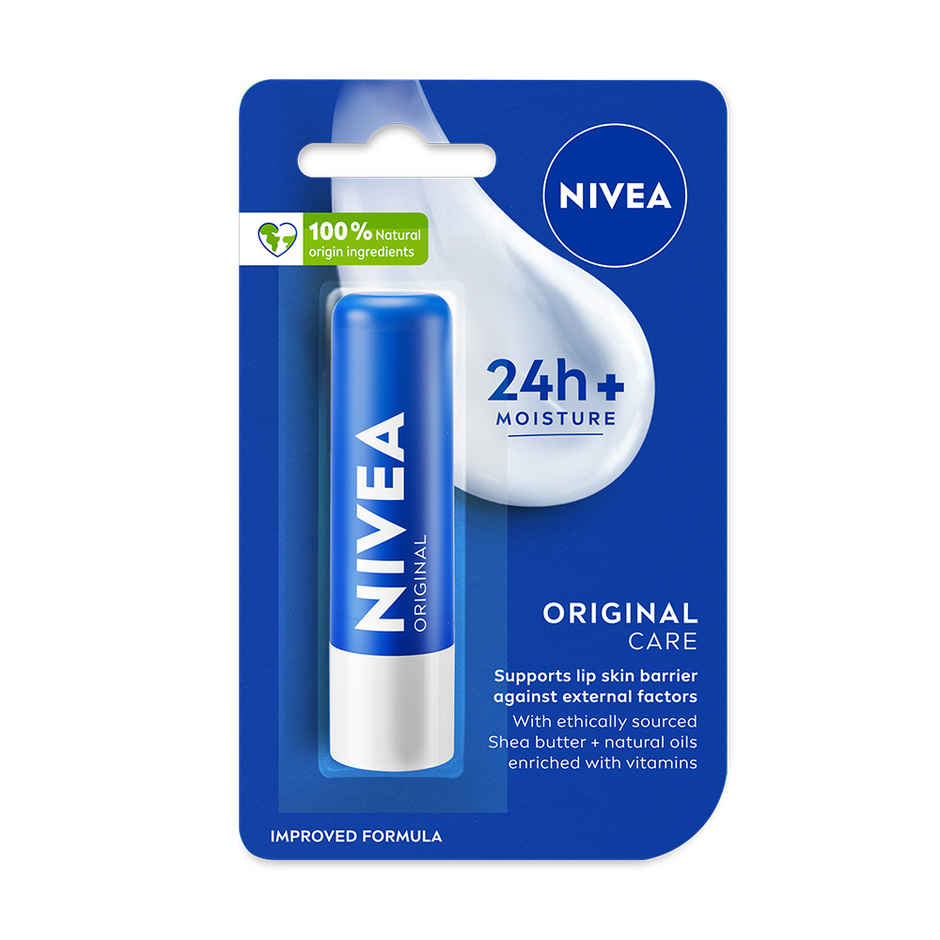 Nivea Lip Balm Original Care for 24h Moisture with Shea Butter & Natural Oils
