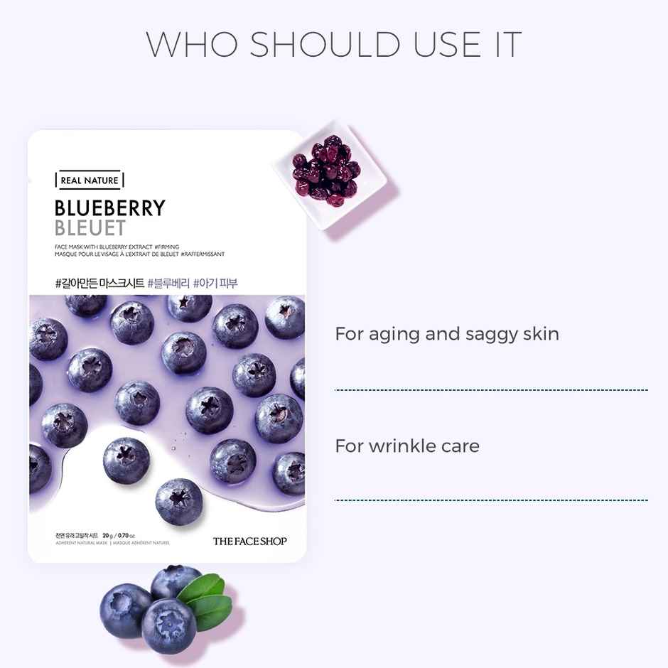 The Face Shop Real Nature Blueberry Face Mask