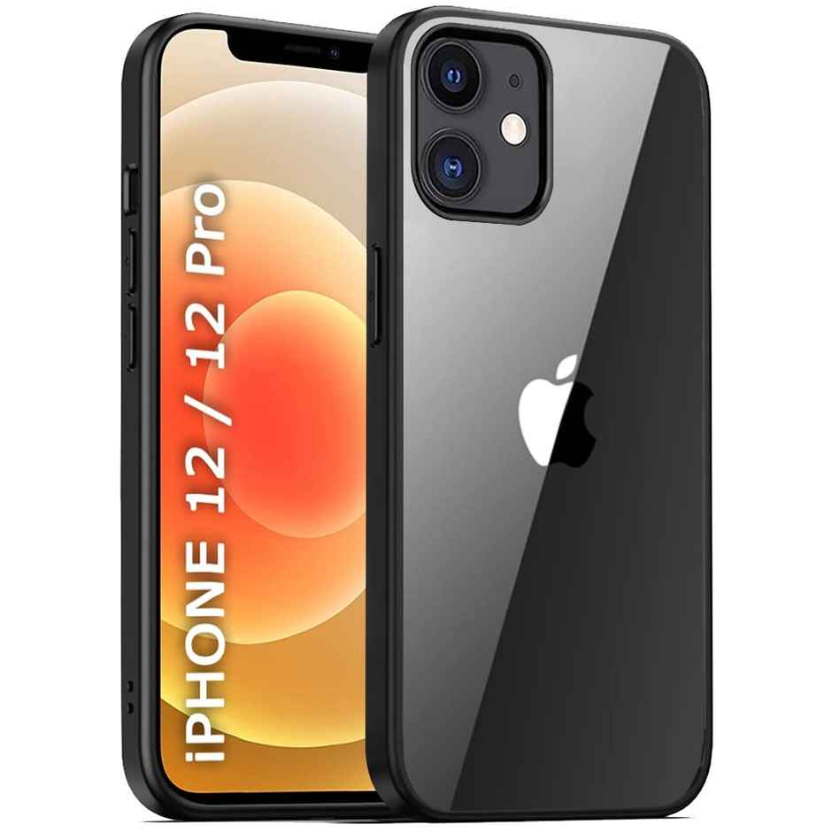 ExpressB for iPhone 12 | 12 Pro Case Cover Anti-Scratch Camera Protect PC + TPU Transparent - Black