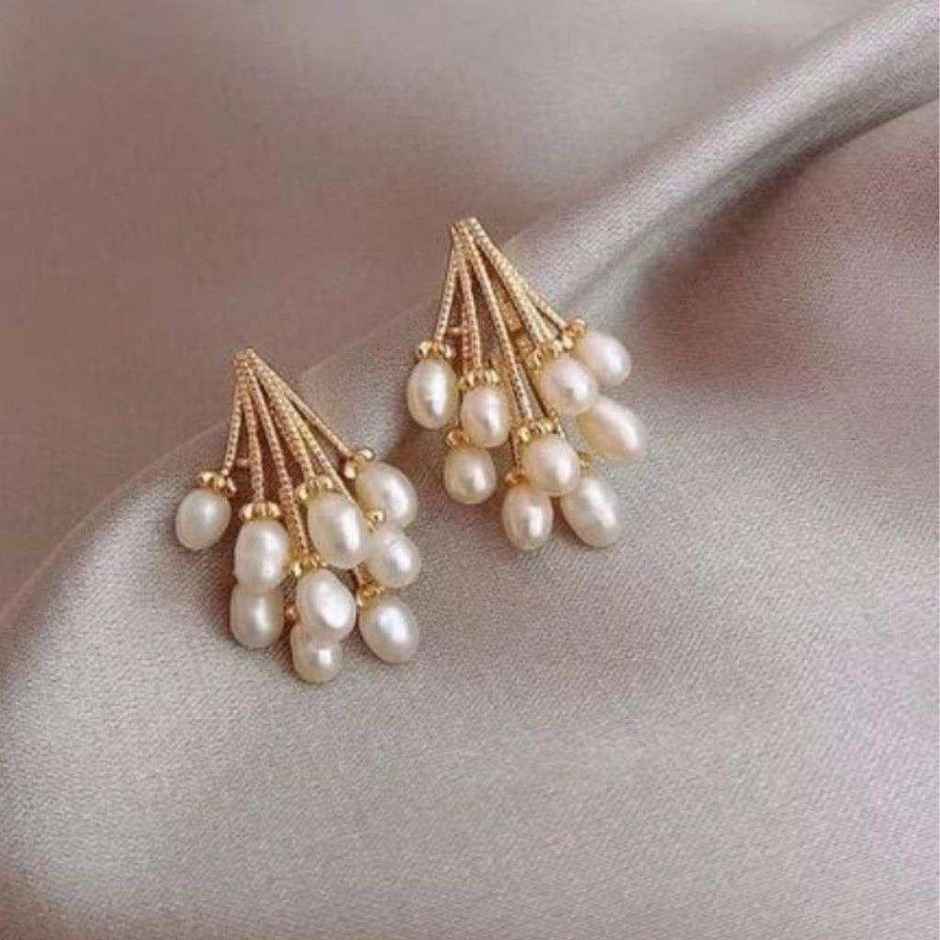 Estailo Fashion Women's Jewellery Earrings White gold One Size | E0001472