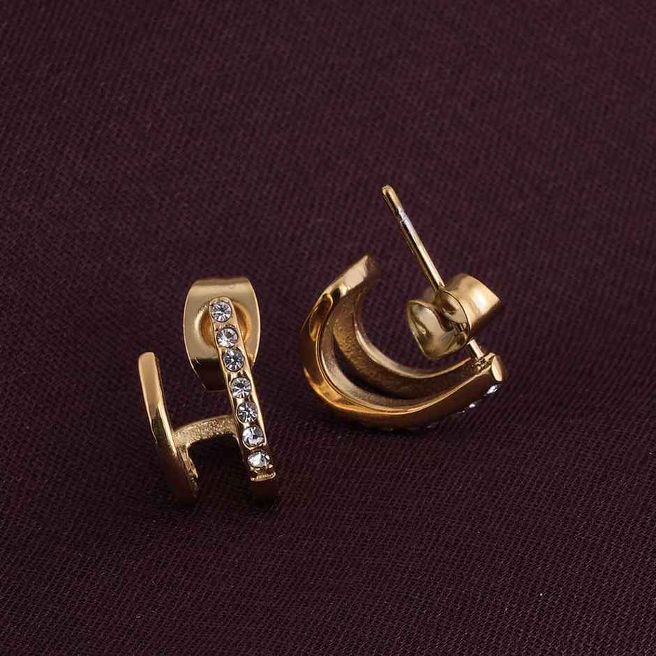 Palmonas Crystal Curve Earrings