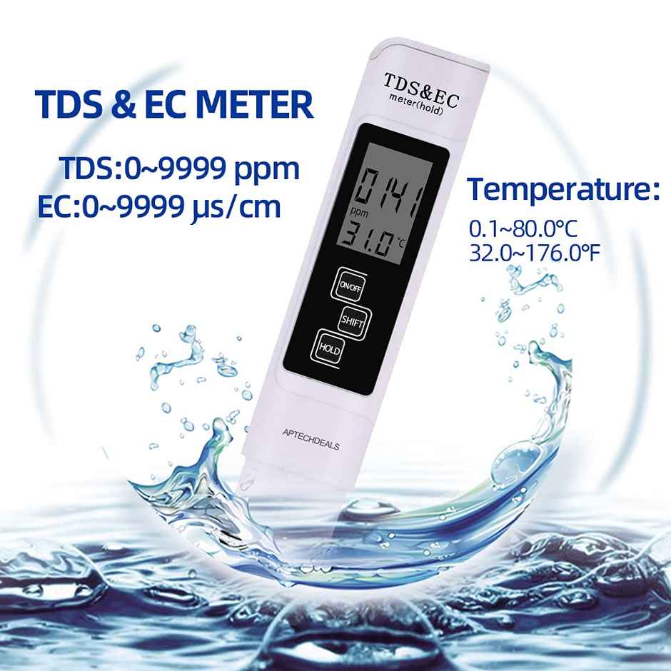 Aptechdeals Tds Meter/Digital Tds Meter With Temperature | Tds Ec
