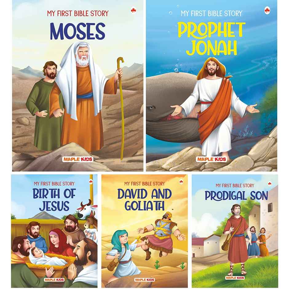 Bible Stories (Illustrated) (Set of 5 Books) - Story Books for Kids