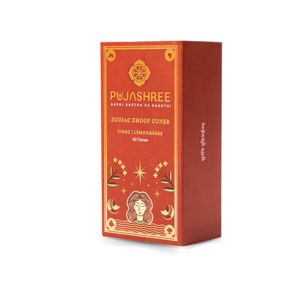 Pujashree Zodiac Dhoop Cones | Virgo - Lemongrass