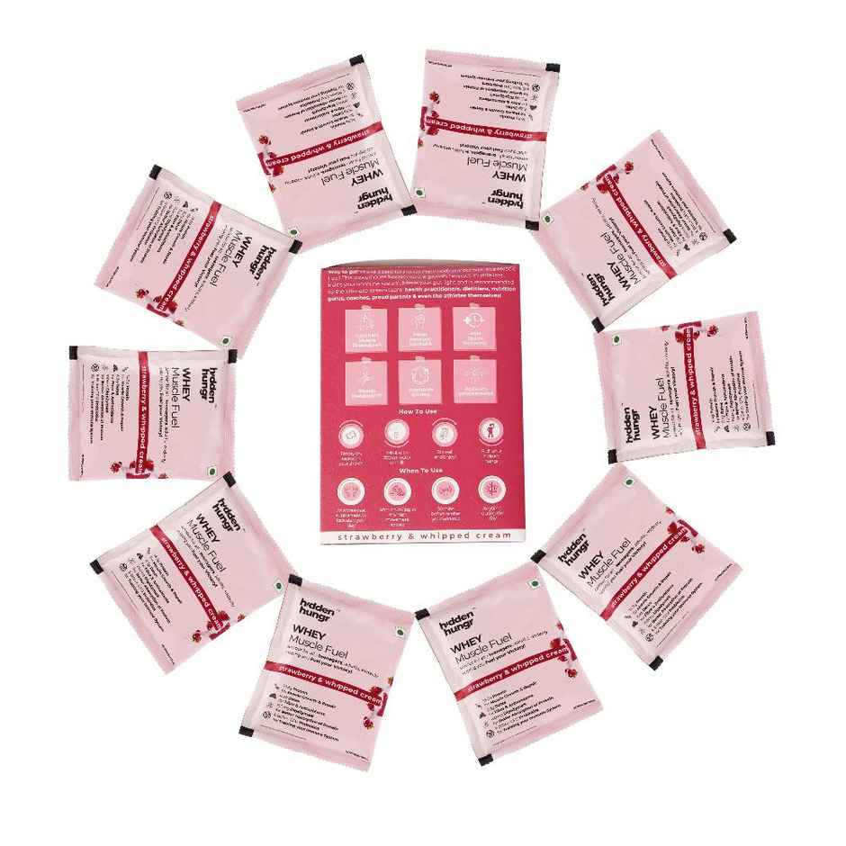 Whey Protein with Monk Fruit - Strawberry & Whipped Cream (Pack of 10N Sachets)