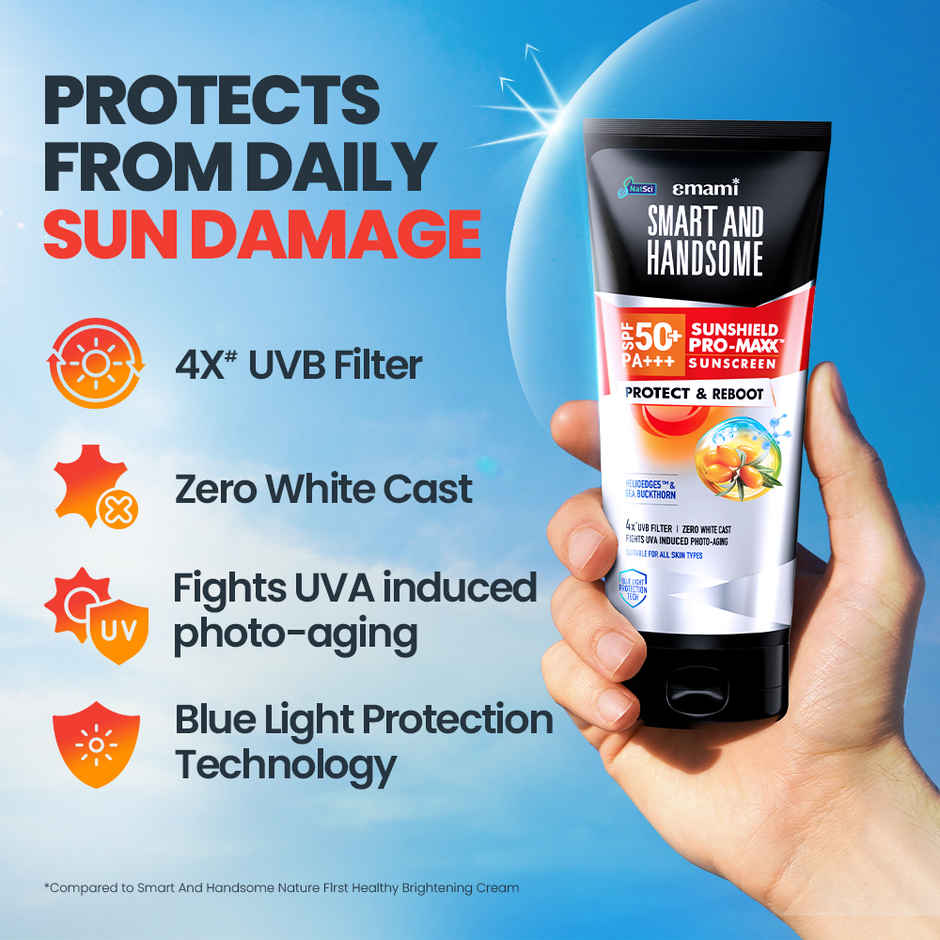 Smart And Handsome Sunshield Promaxx Sunscreen | Spf 50+ | For All Skin Types