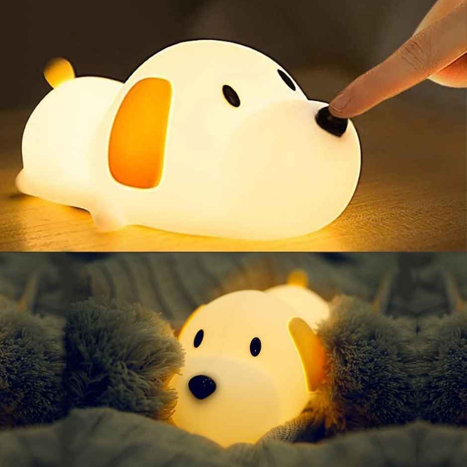 Hashwow Cute Puppy Night Lamp,Rechargeable Silicone Lamp For Kids' Room,Ideal Birthday Gift & Decor