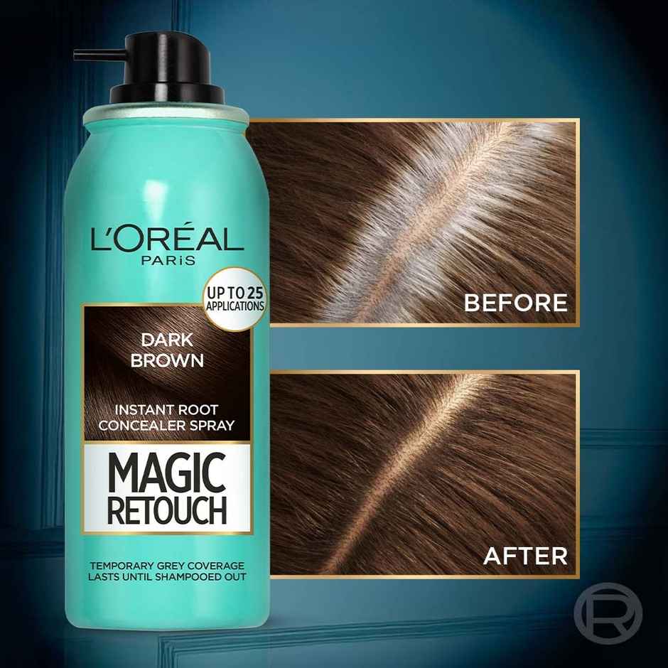 L'Oreal Paris Magic Retouch Root Touch Up Hair Colour Spray, 2 Dark Brown