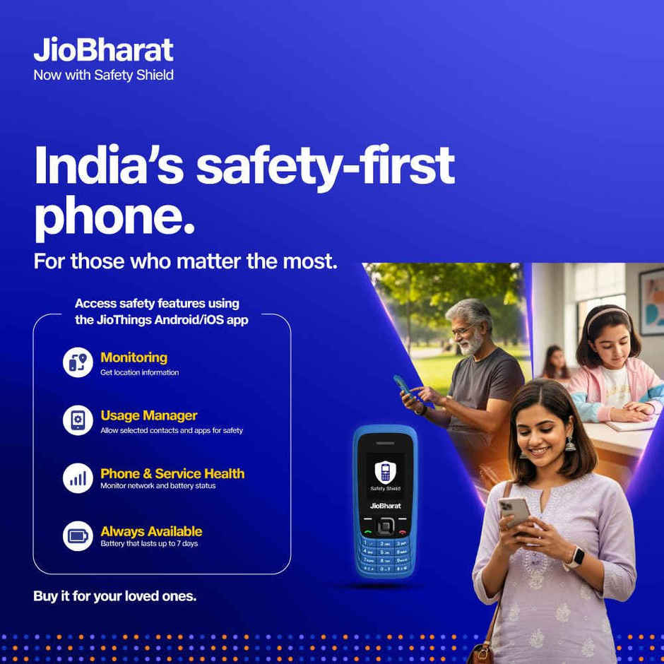 Jio Bharat V4 4G Blue