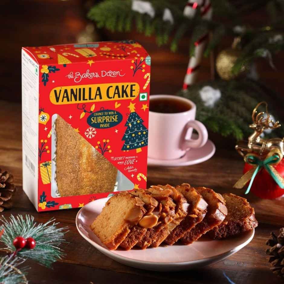 The Baker's Dozen Vanilla Cake | Veg Eggless cake | Tea Cake | Zero Palm Oil | Zero Trans Fat
