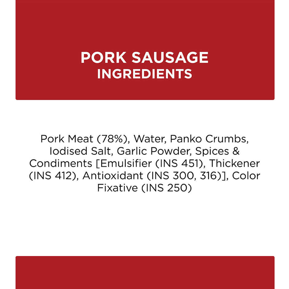 Prasuma Pork Sausage High Protein 250g | No Trans Fat or Preservatives | German Recipe