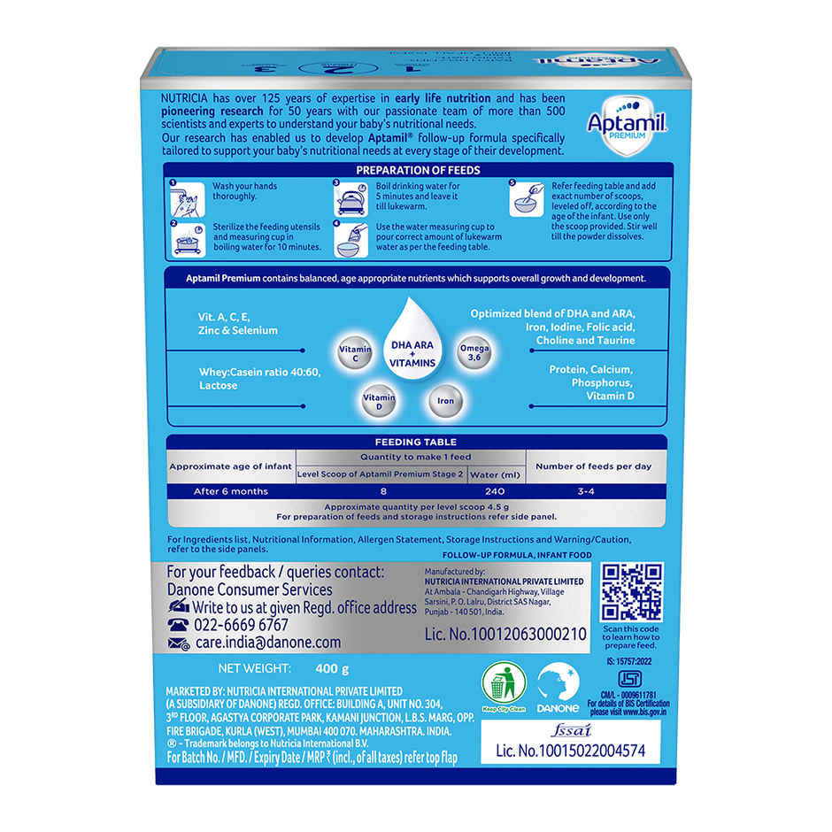Aptamil Premium Stage 2 | Bib