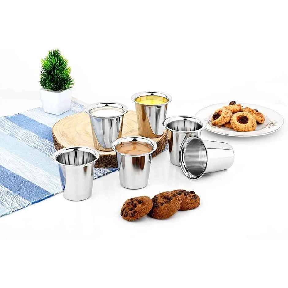 Steelera Stainless Steel Rampatra Glass / Coffee / Water / Juice | Food Safe | 150 ml
