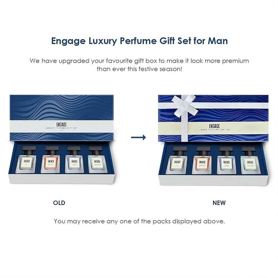 Engage Gift Assorted Luxury Perfume Set for Men | 4 Unique EDPs | Long Lasting |Travel Sized