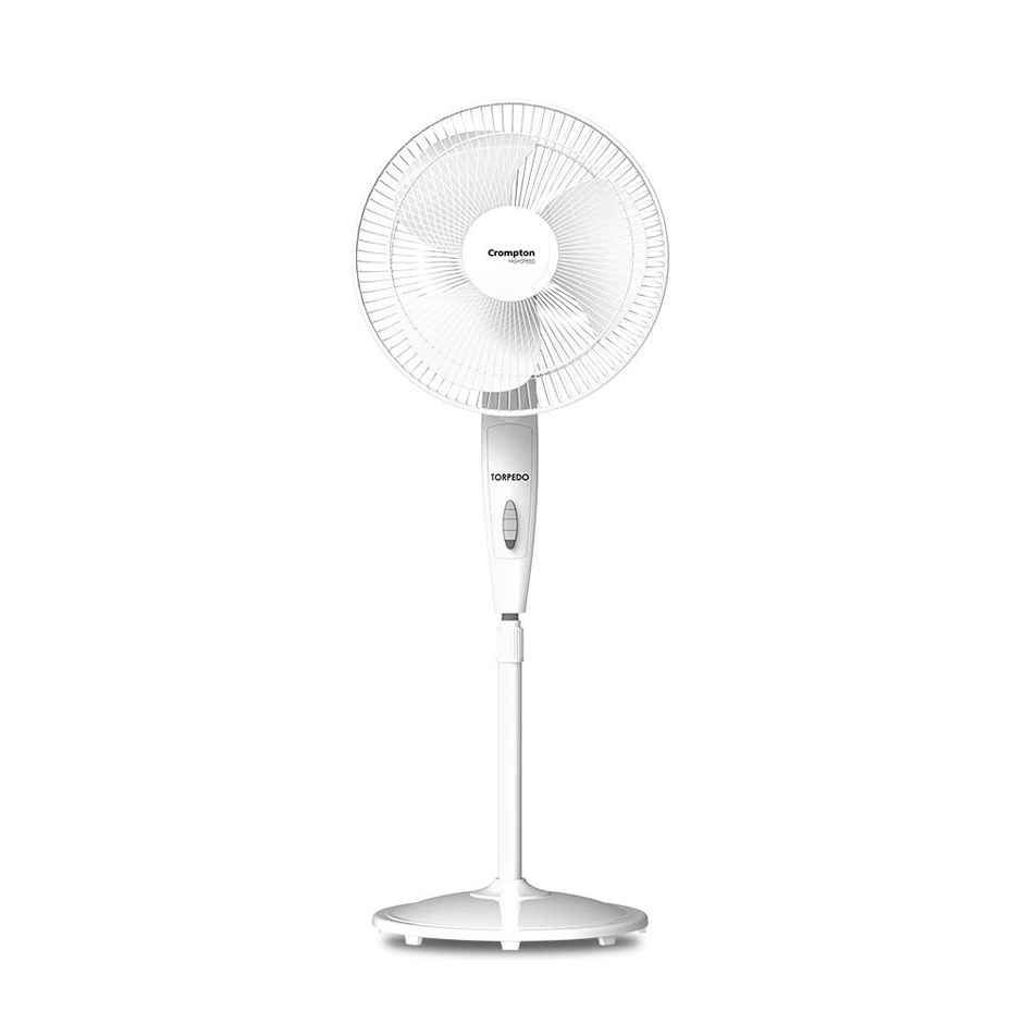 Crompton Highspeed Torpedo Pedestal Fan, 400mm, Kd White