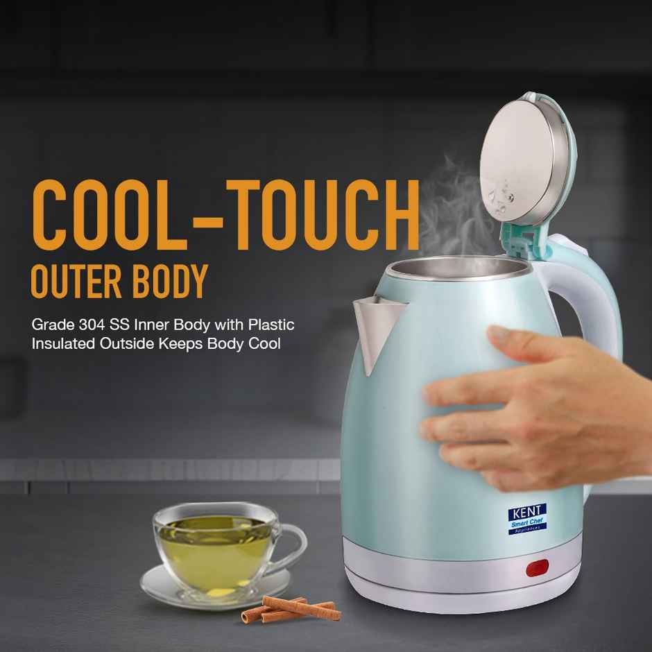 Kent Amaze Cool Touch Electric Kettle 1.8L 1500W - Plastic Outer & Stainless Steel Body Inside