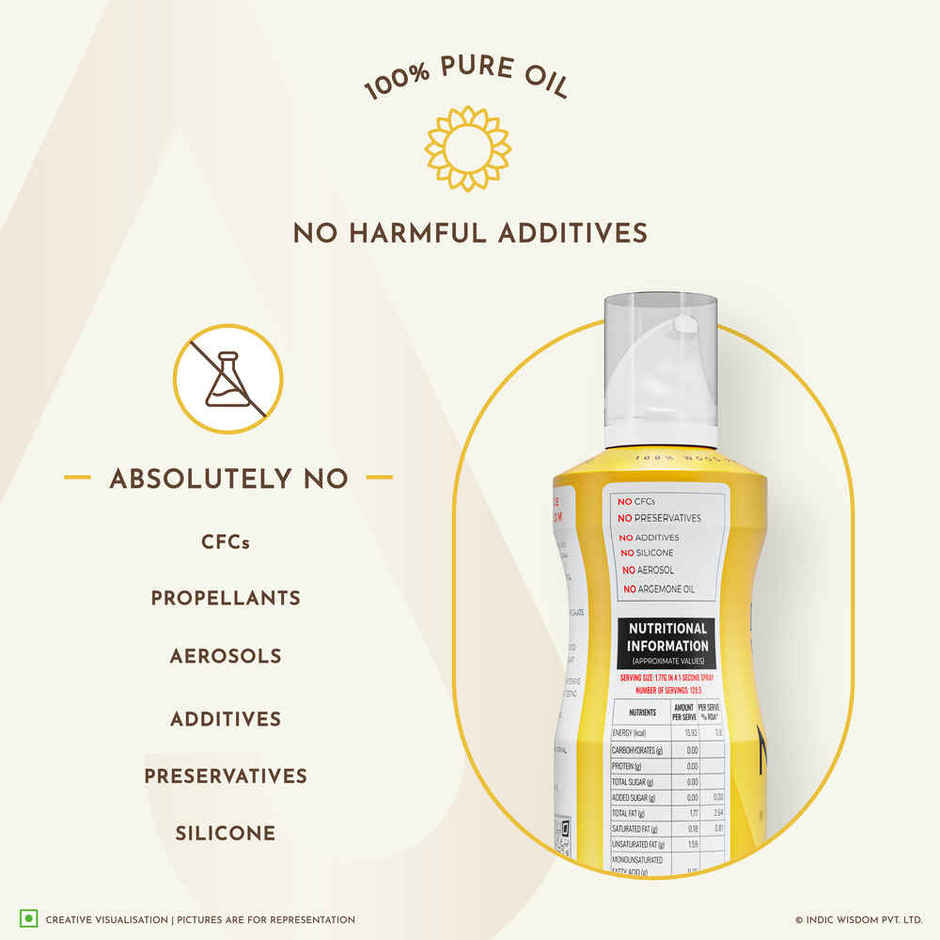 Indic Wisdom Nava Spray | Sunflower Wood Pressed Oil | Spray For Cooking