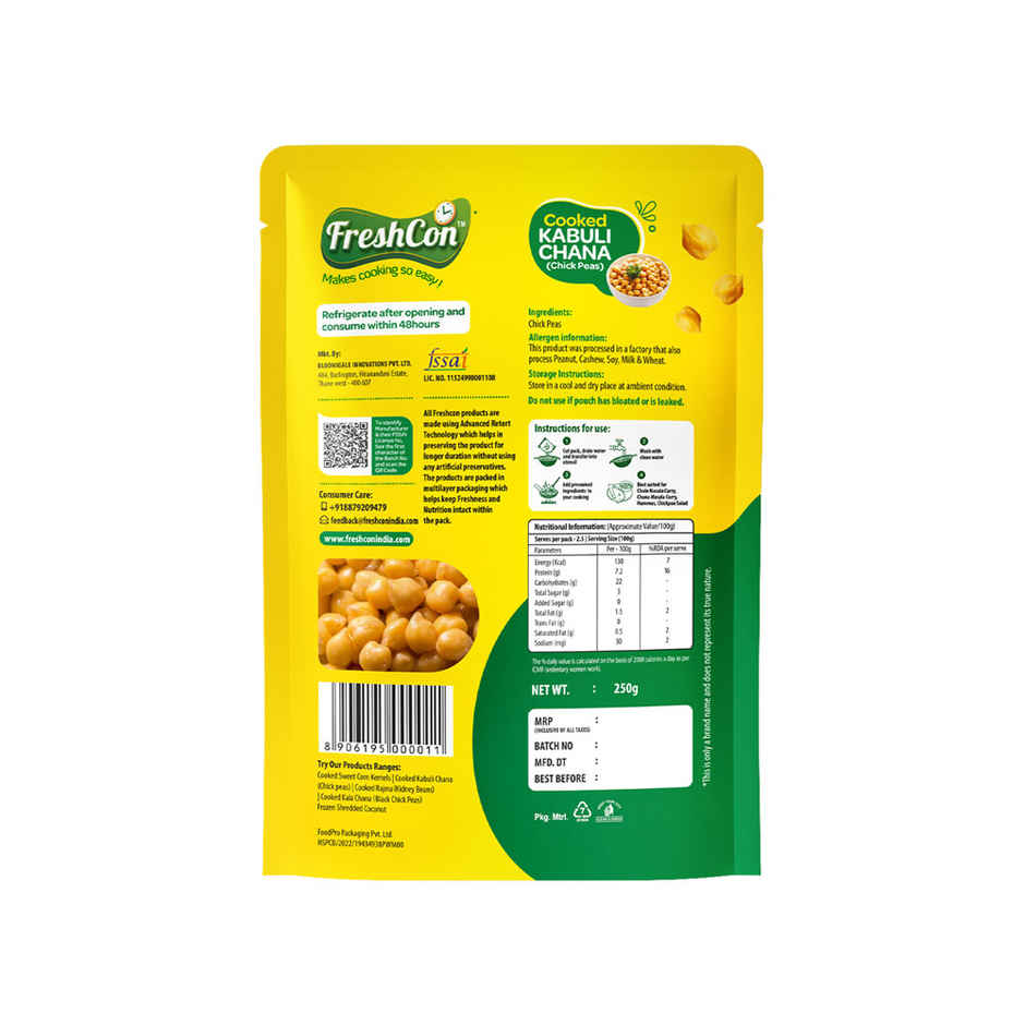 Daawat Pulav Basmati Rice | Long Grain (1kg) & Freshcon Cooked Kabuli Chana | Chickpeas (250g) Combo   