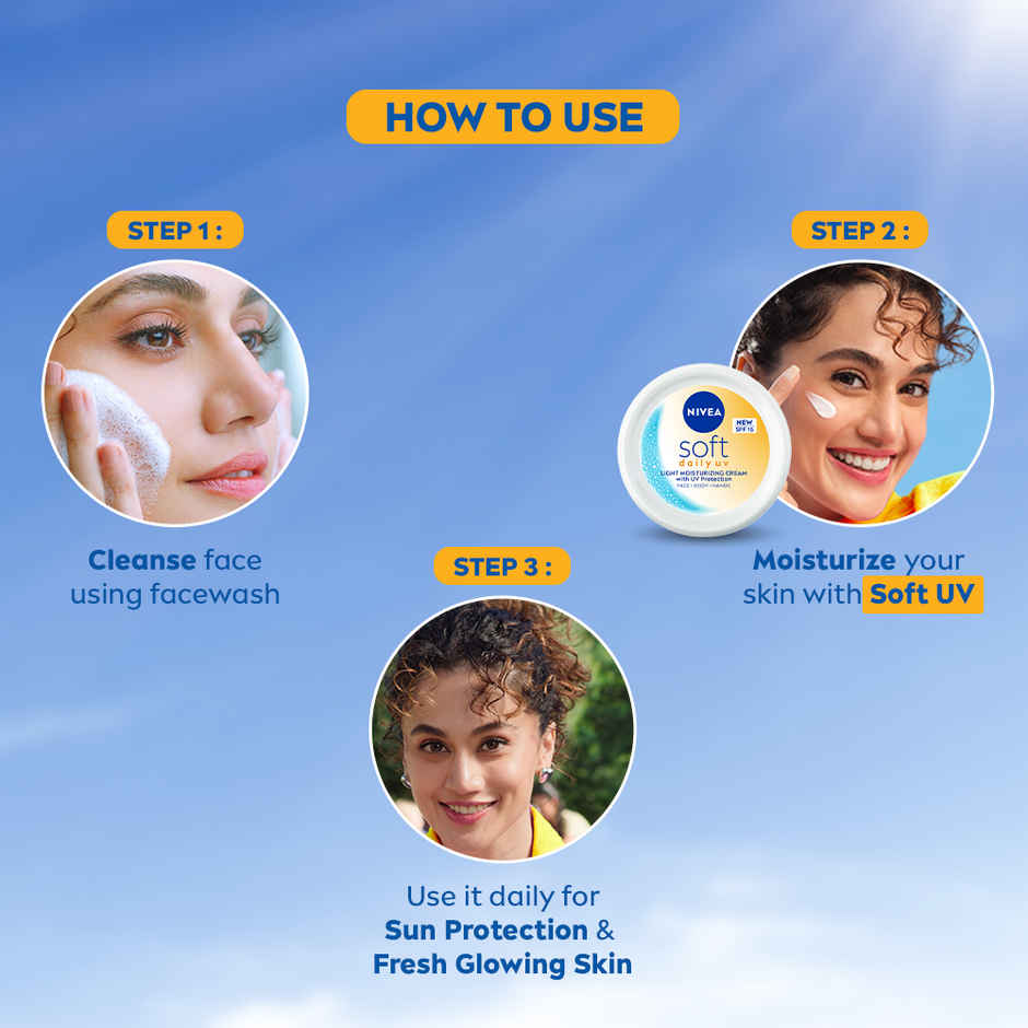 Nivea Soft Daily UV Light Moisturising Cream With SPF-15