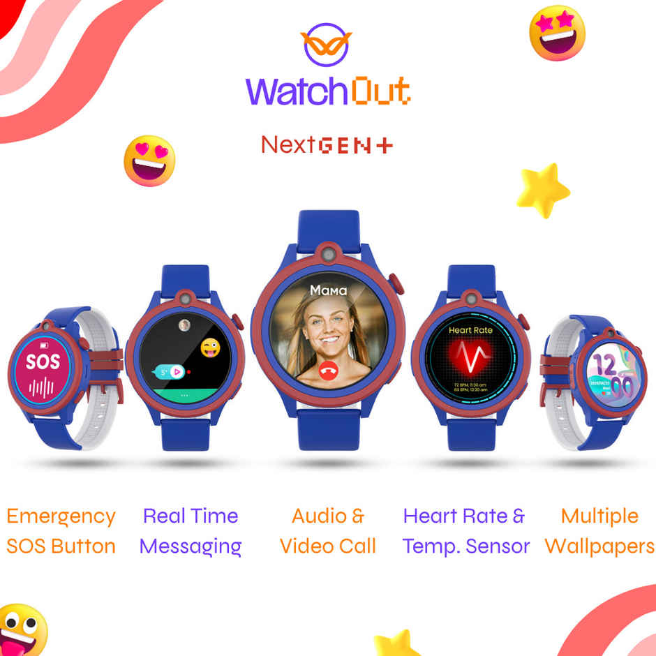 Next-Gen+ Kids Smart Watch with GPS | Fever Alert | Video Call | Best Gift | Age 3-13 | Captain Blue