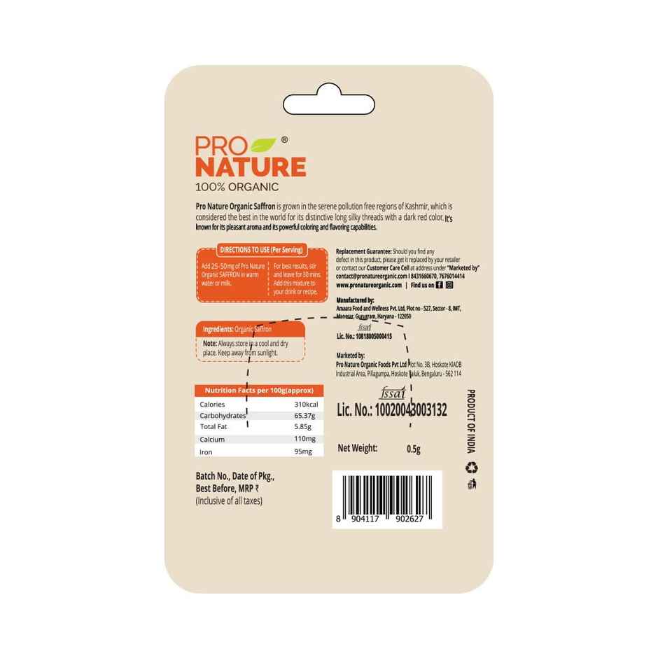 Pro Nature Truly Organic Saffron