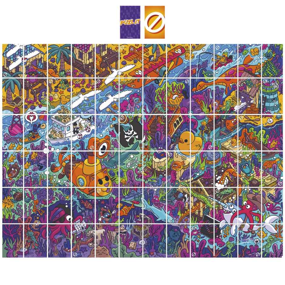 Hasbro Puzl It Aqua Adventure | Competitive Puzzle Card Game
