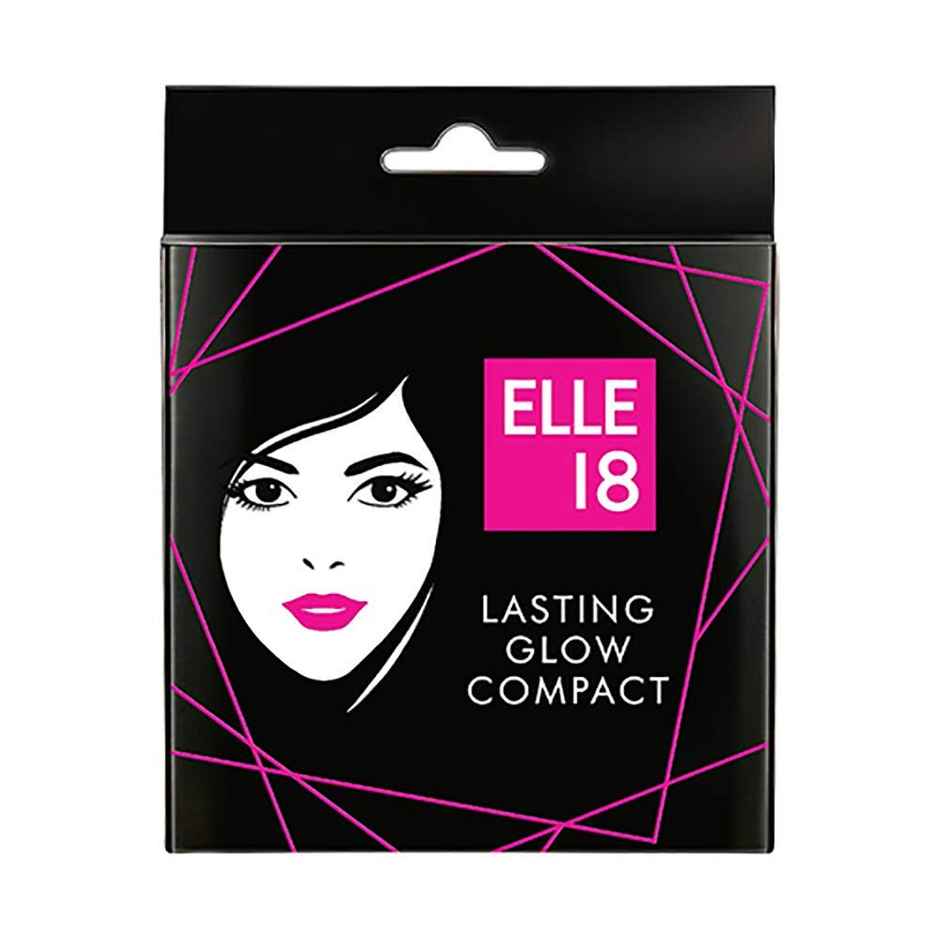 Elle 18 Lasting Glow Compact | 9 Hrs Oil-Free | Vitamin E and C | Matte Finish - Marble