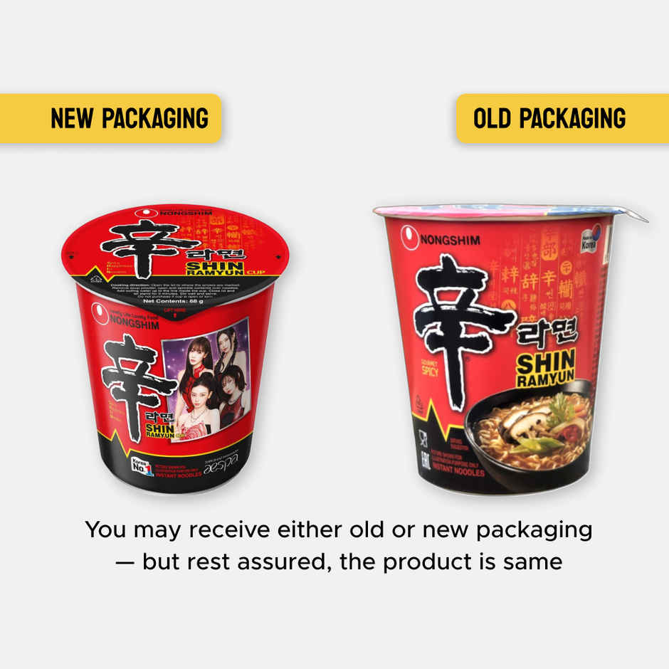 Nongshim Korean Shin Ramyun Cup Noodle Soup Veg
