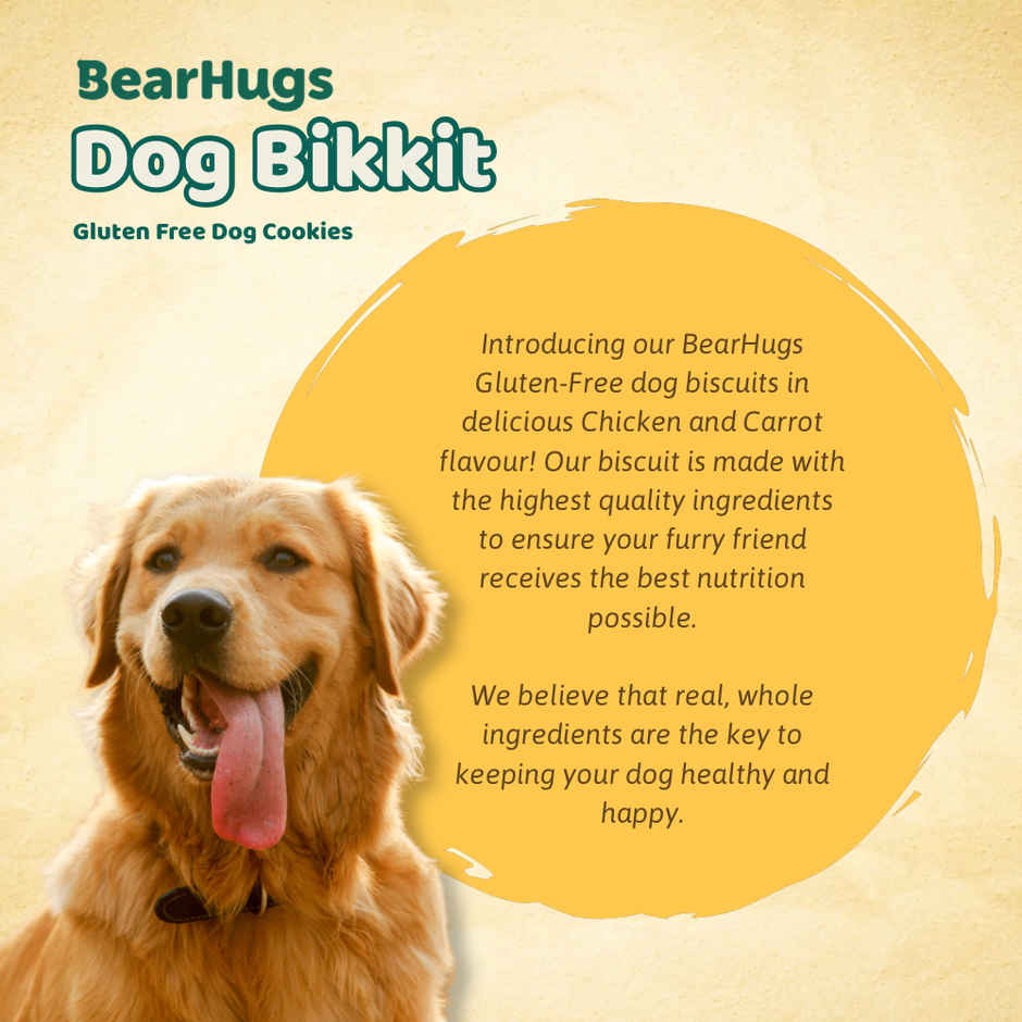 Bearhugs Dog Bikkit Chicken & Carrot Dog Cookies(Jar)