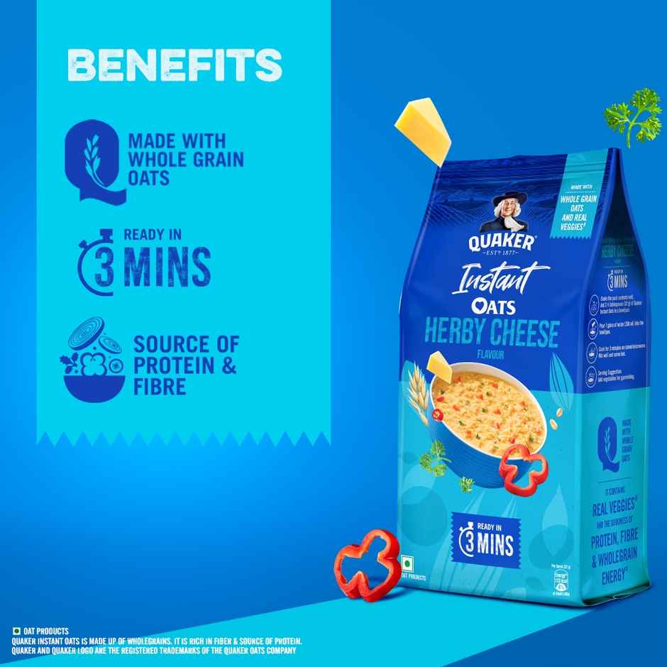 Quaker Herby Cheese | Rolled High Protein Instant Oats